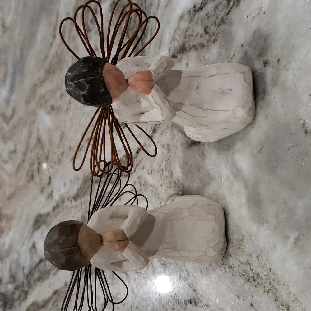 Set of 2. Willow Tree. Angels of Prayer.